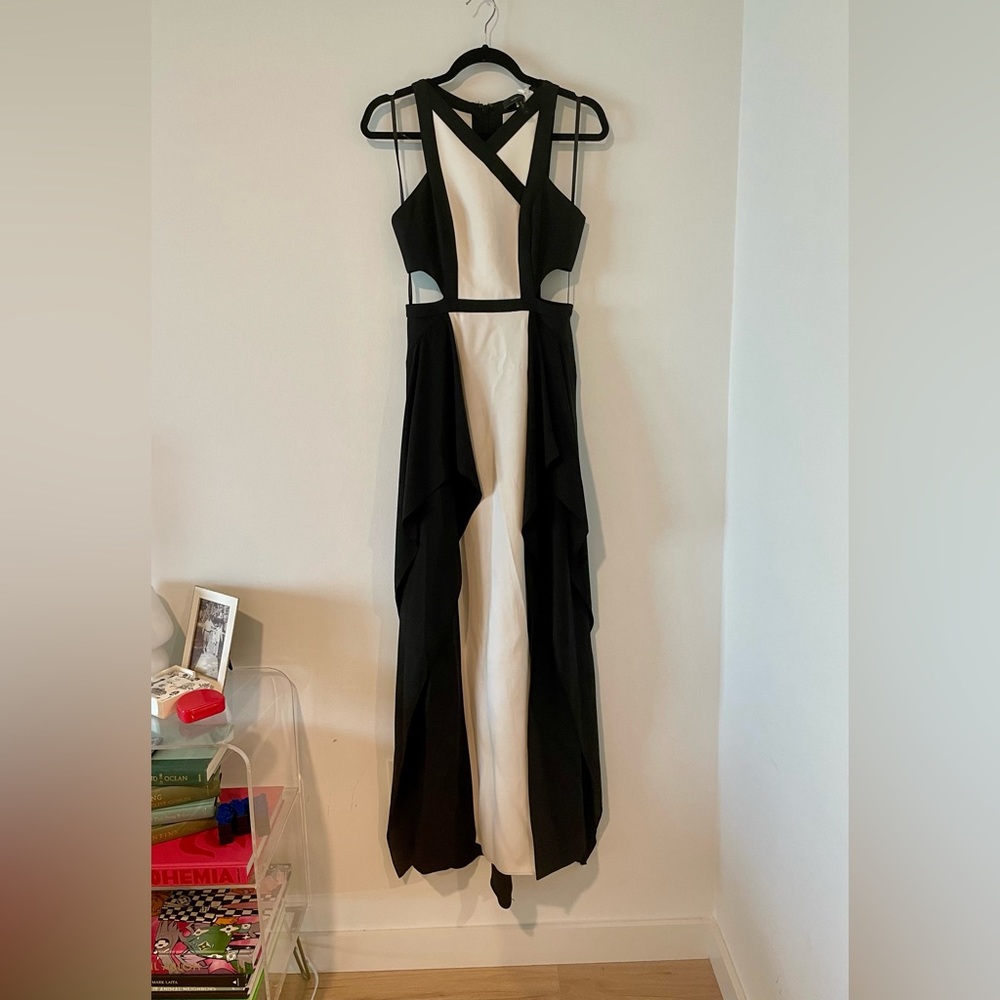 BCBG MAX AZRIA Alyssa Woven evening gown